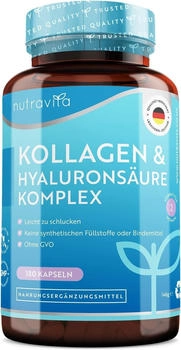 Nutravita Hyalurons&auml;ure Kollagen Komplex Kapseln (180 Stk.)