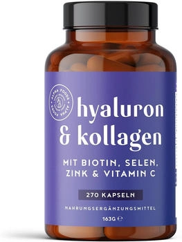 Alpha Foods Hyaluron & Kollagen Komplex Kapseln (270 Stk.)