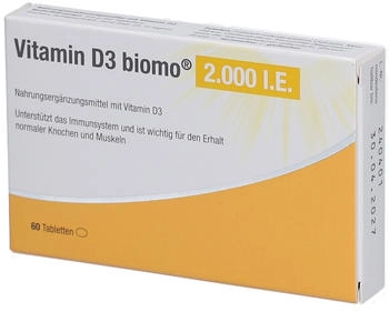 Biomo Vitamin D3 2.000 I.e. Tabletten 60 St