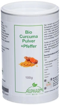Allpharm BIO Curcuma mit Pfeffer Pulver 100 g