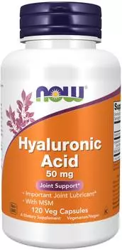 Now Foods Hyaluronic Acid with MSM 50 mg 120 Kapseln