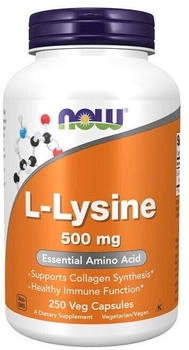 Now Foods L-Lysine 500 mg 250 Kapseln