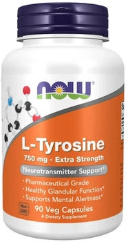 Now Foods L-Tyrosine Extra Strength 750 mg 90 Kapseln