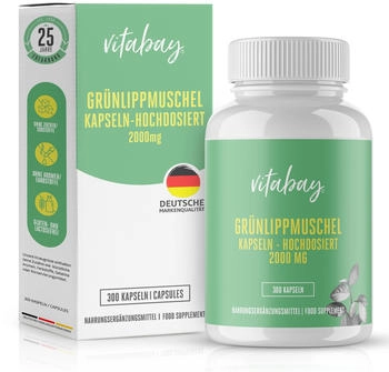 Vitabay Gr&uuml;nlippmuschel 2000mg hochdosiert Kapseln (300 Stk.)