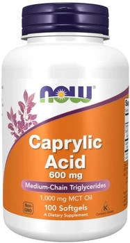 Now Foods Caprylsäure 600mg Weichkapseln (100 Stk.)