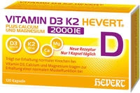 Vitamin D3 K2 Hevert + Ca. & Mg 2000 IE 120 St