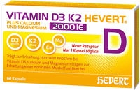 Vitamin D3 K2 Hevert + Ca. & Mg 2000 IE 60 St