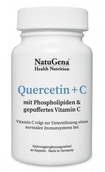 NatuGena Quercetin + Vitamin C hochdosiert + Magnesium Kapseln (90 Stk.)