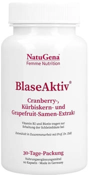 NatuGena Blaseaktiv Cranberry + Vitamin B2 + Biotin vegan Kapseln (60 Stk.)