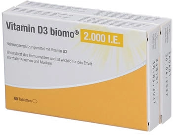 biomo pharma Vitamin D3 biomo 2.000 I.E. Tabletten