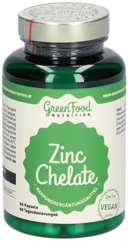 GreenFood Nutrition Zink Chelate 60 Kapseln