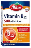 Abtei Vitamin B12 500 + Fols&auml;ure Mini-Tabletten 10.3 g, Grundpreis: &euro;...