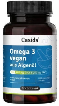 Casida Omega-3 Vegan Algenöl hochdosiert EPA DHA Kapseln 60 Stk.