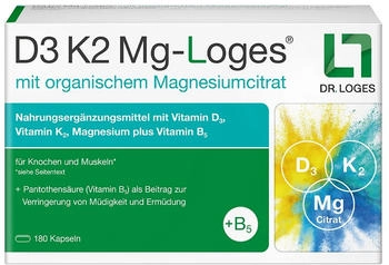 Dr. Loges D3 K2 MG-Loges Kapseln 180 Stk.