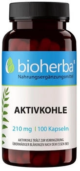 Bioherba Aktivkohle 210 mg Kapseln 100 St