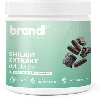 brandl Shilajit Kapseln | 500mg Extrakt mit 50% Fulvinsäure & 12% Huminsäure Mumijo Original 150 g