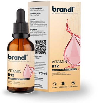 brandl B12 Vitamin Tropfen aus 3 Aktivformen 100 ml