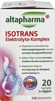 Altapharma Isotrans Elektrolyte Komplex, Waldfrucht, 20 Sachetes