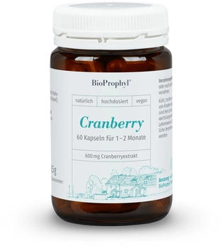 BioProphyl ® Urocyan mit 600 mg Cranberryextrakt 36 PAC - hochwertiger Extrakt - 60 pflanzliche Kapseln