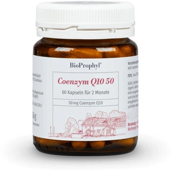 BioProphyl ® Coenzym Q10 50-50 mg Coenzym Q10 fermentativ mit Magnesium und Vitamin B1-60 pflanzl. Kapseln für 2 Monate - 100% vegan