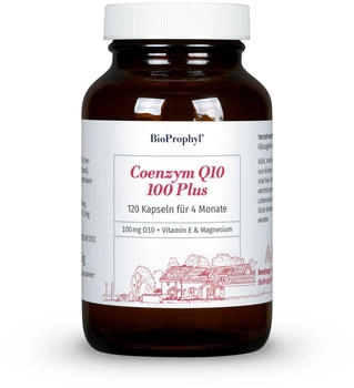 BioProphyl ® Coenzym Q10 100 plus - 100 mg reines Q10 aus fermentativer Herstellung mit Vitamin E - 120 vegetarische Kapseln