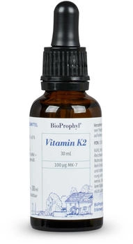 BioProphyl ® Vitamin K2 Tropfen mit 100 µg K2 aus fermentativer Herstellung in nativem Oliven-Öl gelöst - 600 Tropfen - 100% vegan