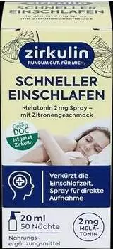 Zirkulin Schneller Einschlafen Melatonin 2 mg Spray, Zitrone