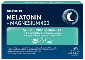 Dr. Theiss Naturwaren GmbH Melatonin + Magnesium 400 Schlaf-Muskel-Komplex Pulver 30x5g