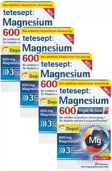 Tetesept Magnesium 600 Triple Action Tabletten 4 x 30 Stk.