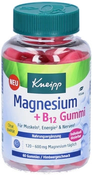 Kneipp Magnesium + B12 Gummi Himbeer 60 Stk.