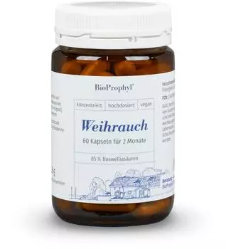BioProphyl Weihrauch 300 mg indischer Weihrauch mit 85% Boswelliasäuren und Bioperine 60 pflanzliche Kapseln für zwei Monate