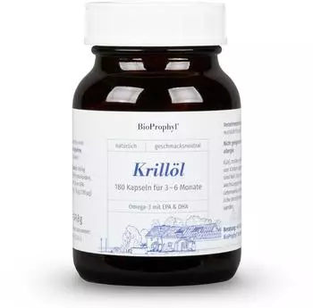 BioProphyl Krill-Öl 180 Kapseln hochdosiert 590 mg Krillöl 159 mg Omega 3 Fettsäuren