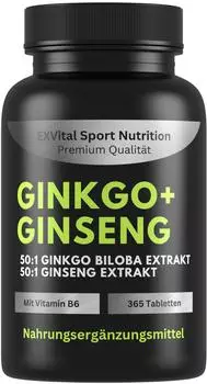 EXVital Ginkgo + Ginseng 365 Tabletten