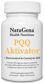 NatuGena PQQ AKTIVATOR+RESVERATROL+Coenzym Q10+Vit.E Kaps. 30 St