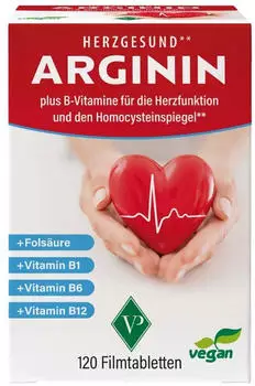 Velag Pharma ARGININ HERZGESUND+Vit.B1+B6+B12+Folsäure Filmtab. 120 St