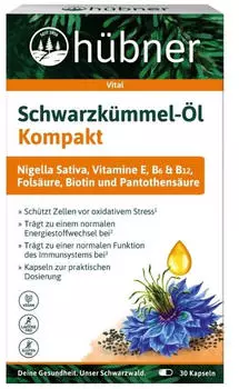 Hübner Schwarzkümmel-Öl Kompakt Kapseln 30 stk