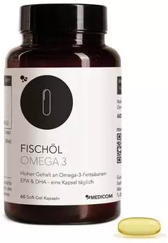 Medicom Fisch&ouml;l Omega-3 Weichkapseln 60 St