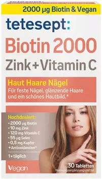 Merz tetesept Biotin 2000 Zink + Vitamin C (30 St.)
