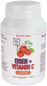Sinoplasan Eisen 40 mg + Vitamin C 40 mg Kapseln 120 Stk.