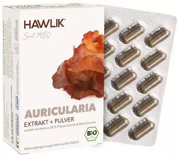 Hawlik Bio Auricularia Extrakt+Pulver Kapseln 60 St