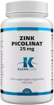 Supplementa ZINKPICOLINAT 25 mg KLEAN LABS Kapseln 100 St