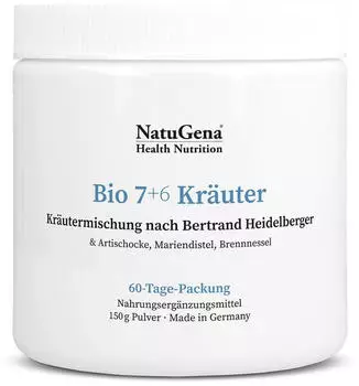 NatuGena BIO 7+6 Kräuter Artischocke+Mariendistel veg.Pulv. 150 g Pulver