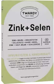 Twardy Zink + Selen Kapseln vegan 40 Stk.