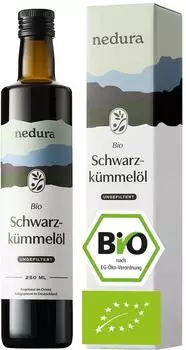 nedura Schwarzk&uuml;mmel&ouml;l BIO kaltgepresst ungefiltert 250ml