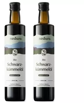 nedura Schwarzk&uuml;mmel&ouml;l BIO kaltgepresst ungefiltert 2 x 500ml