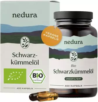 nedura BIO Schwarzk&uuml;mmel&ouml;l Kapseln ungefiltert 400 Stk.