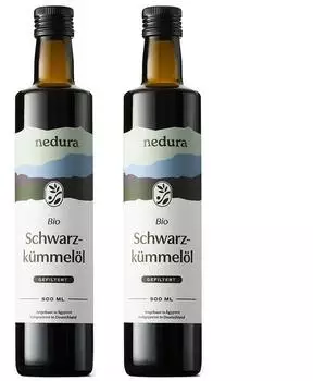 nedura Schwarzk&uuml;mmel&ouml;l BIO kaltgepresst gefiltert 2 x 500ml