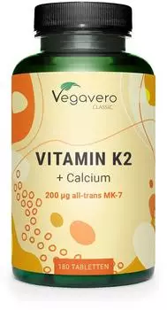 Vegavero Vitamin K2 + Calcium Tabletten 180 Stk.