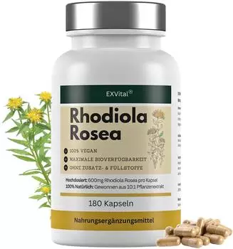 EXVital Rhodiola Rosea 6000mg 180 Kapseln