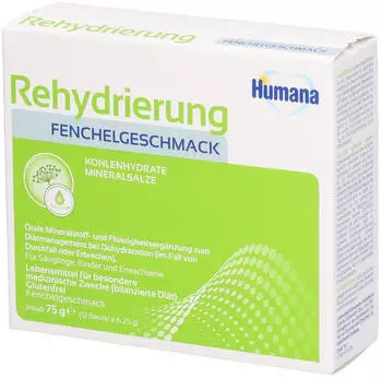 Humana Rehydrierung Fenchelgeschmack Pulver zur Herst. einer L&ouml;sung 12x6,25g